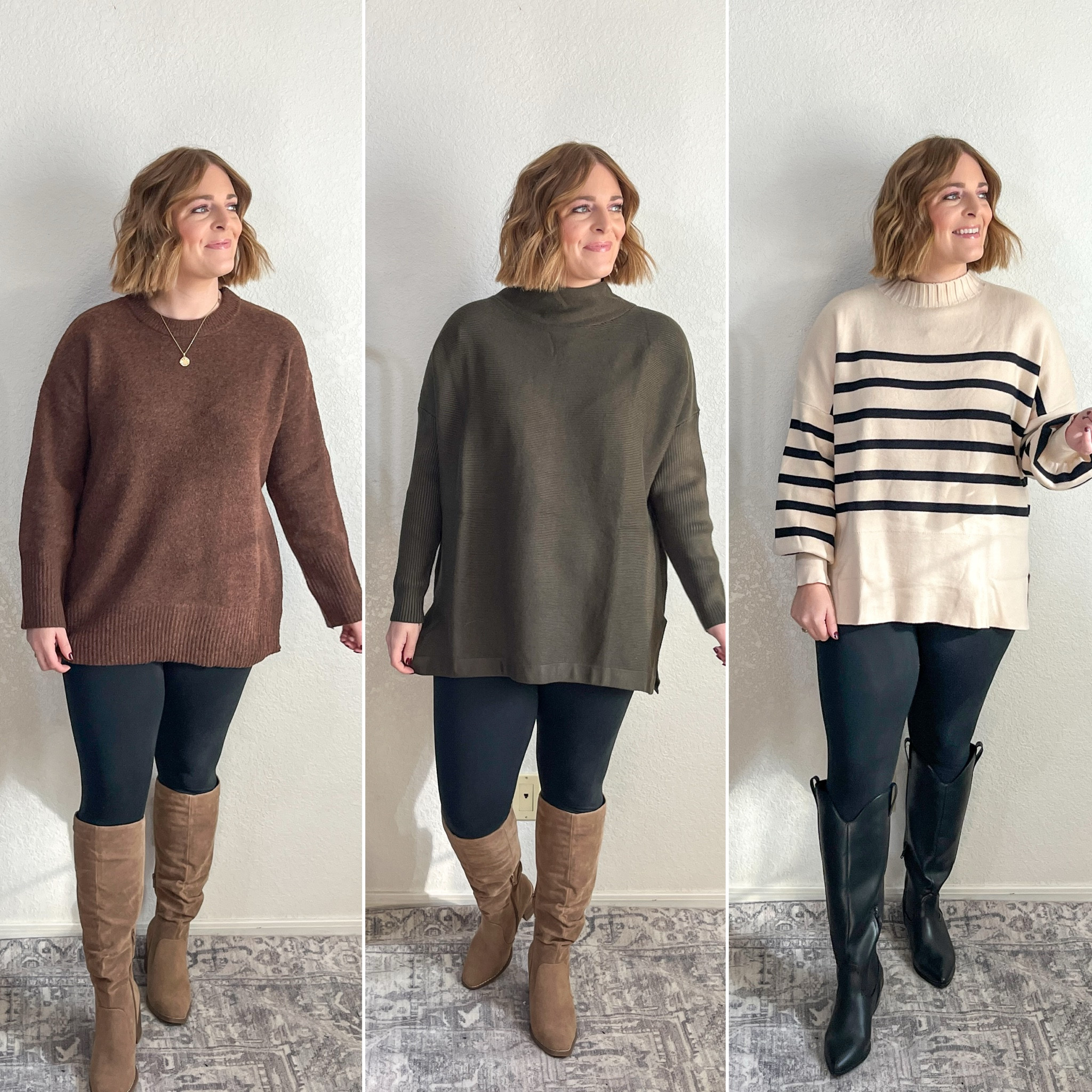 Legging friendly sweaters// wearing L in all

#LTKmidsize #LTKfindsunder50