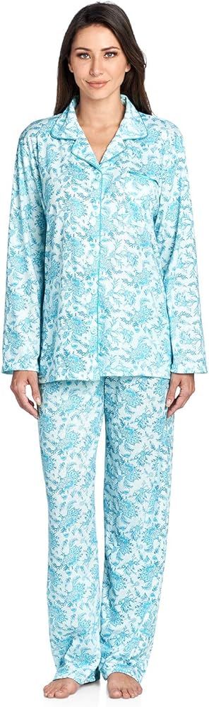 Casual Nights Women's Sleepwear Long Sleeve Floral Pajama Set | Amazon (US)