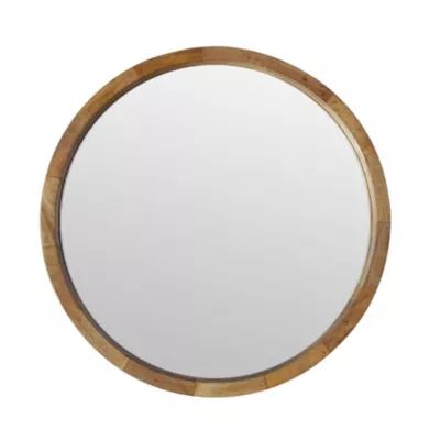 W Home 24-Inch Round Wall Mirror in Natural Wood | Bed Bath & Beyond | Bed Bath & Beyond