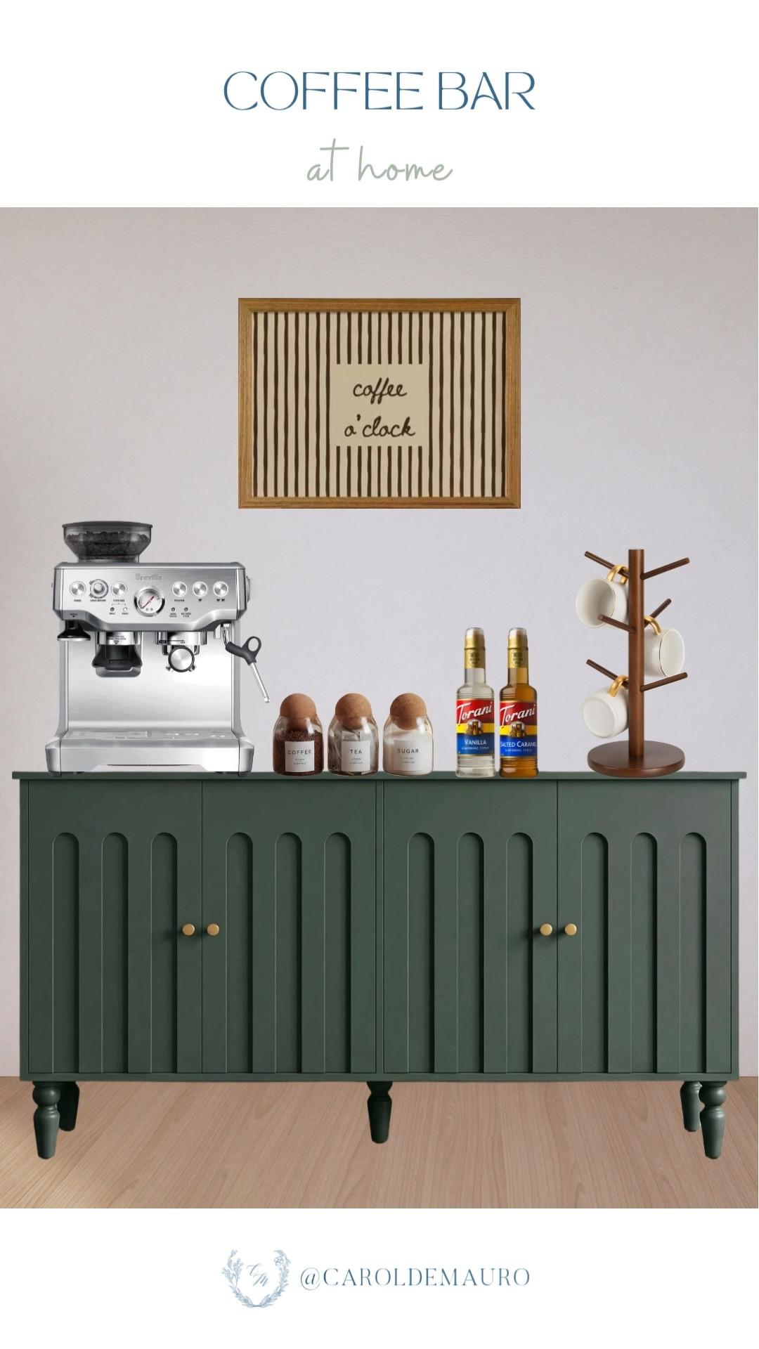coffee bar at home, home barista, coffee corner, kitchen idea, coffee lover, espresso machine, glass canisters, coffee syrup, mug organizer, console cabinet, coffee wall art, coffee decor, amazon home

#LTKHome