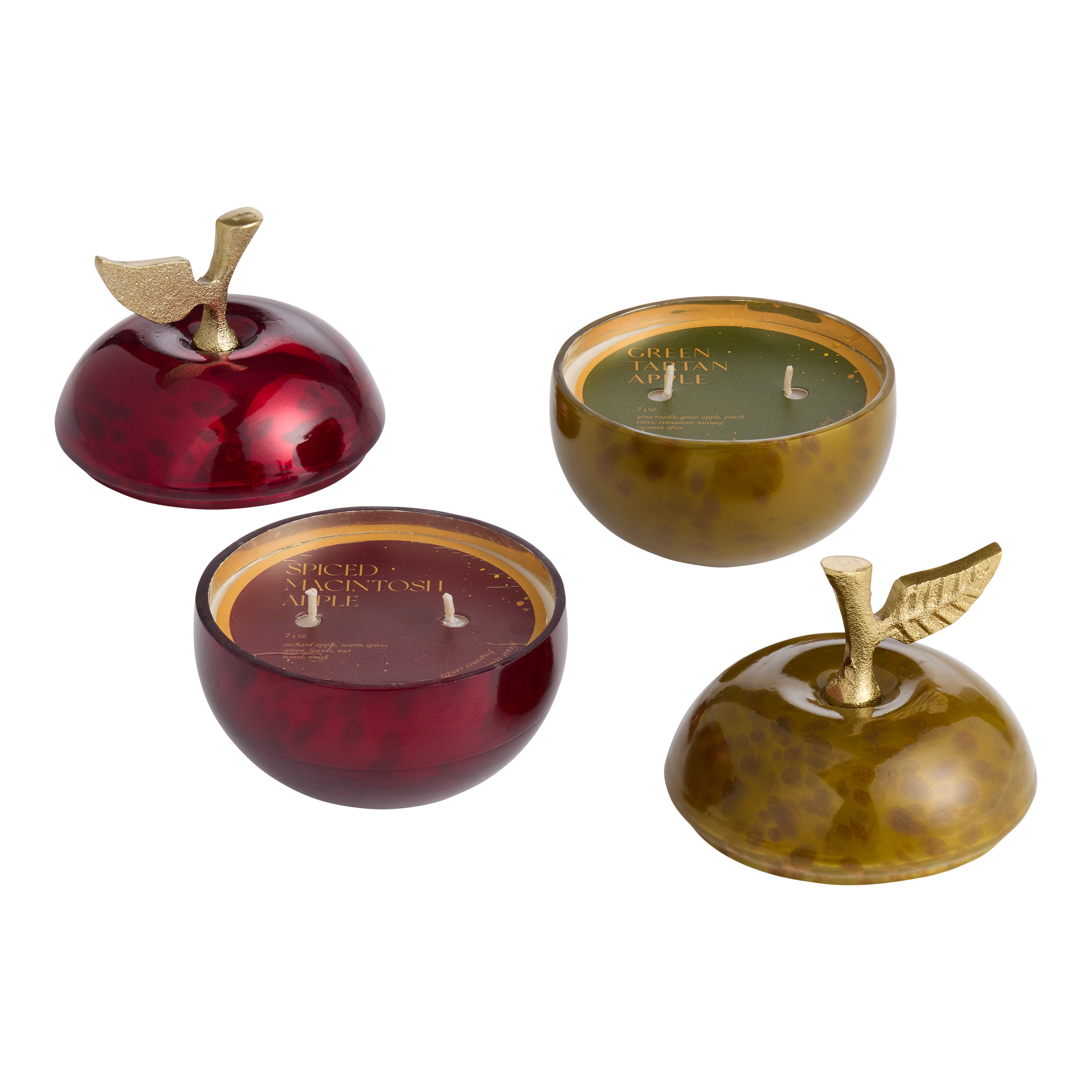 Handblown Glass Apple Shaped Scented Candle | World Market