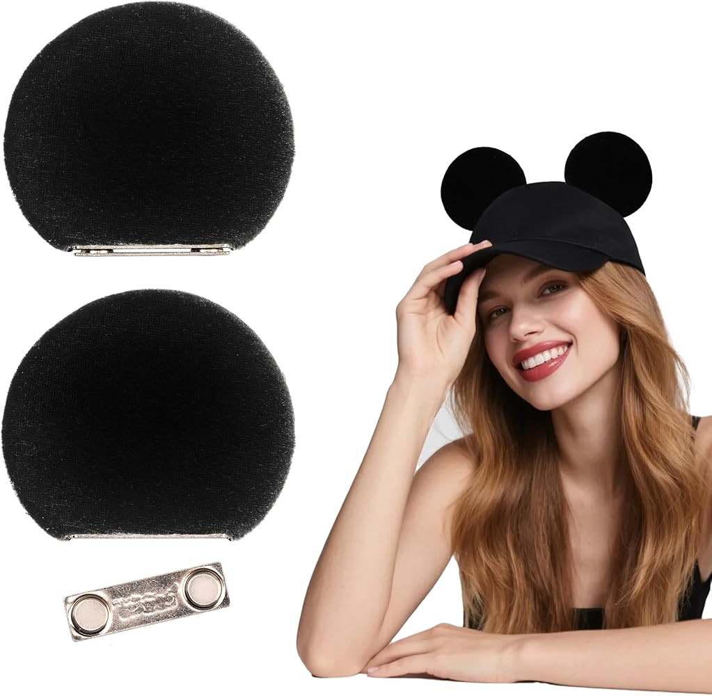 Magnetic Mouse Ears for Cap Hat Beret Bucket Hat - 3.5'' Clip Mouse Ears for Boys Girls Costume O... | Amazon (US)