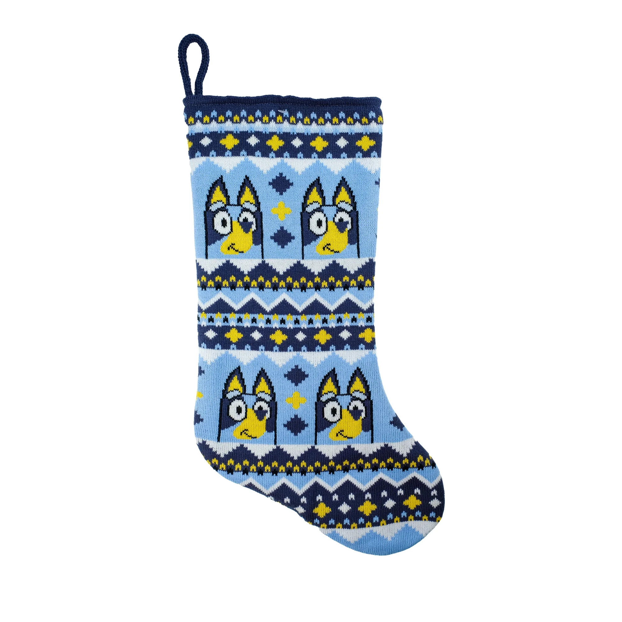 Bluey, 20 inch Knit Christmas Stocking, Polyester, Blue, by Ruz | Walmart (US)