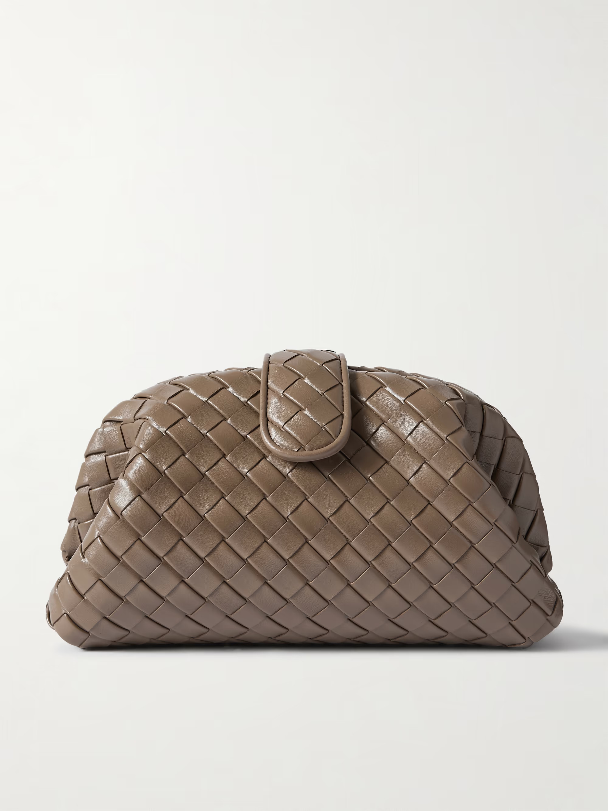 Lauren 1980 intrecciato leather clutch - brown - One Size | NET-A-PORTER (US)