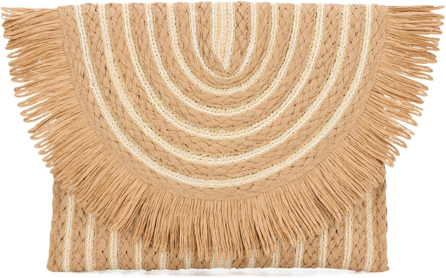 Straw Clutch Purse Bag for Women Summer Clutch Beach Purse Envelope Woven Purse Beach Clutch Bag | Amazon (US)