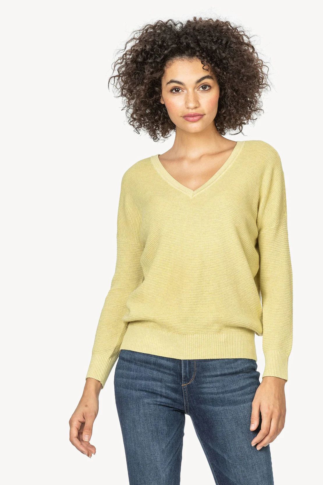 3/4 Sleeve V-Neck Sweater | Lilla P