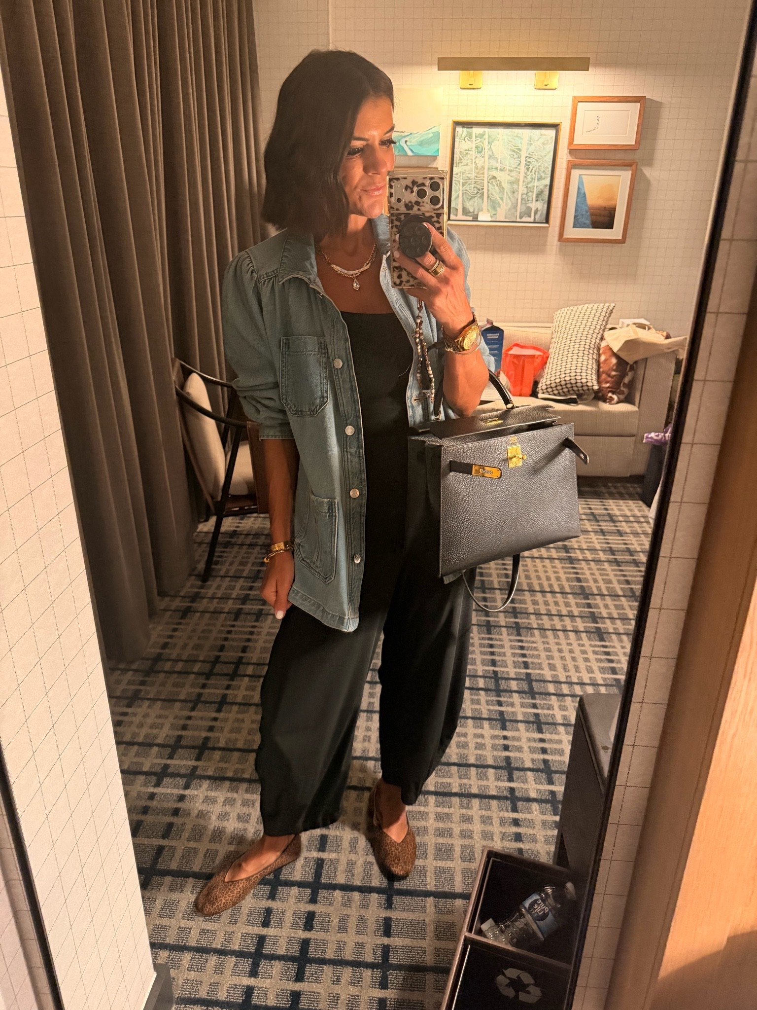 Today’s travel fit- obsessed with this Walmart denim jacket! Size xs in tank and pants

#LTKootd #LTKstorytime #LTKmomlife