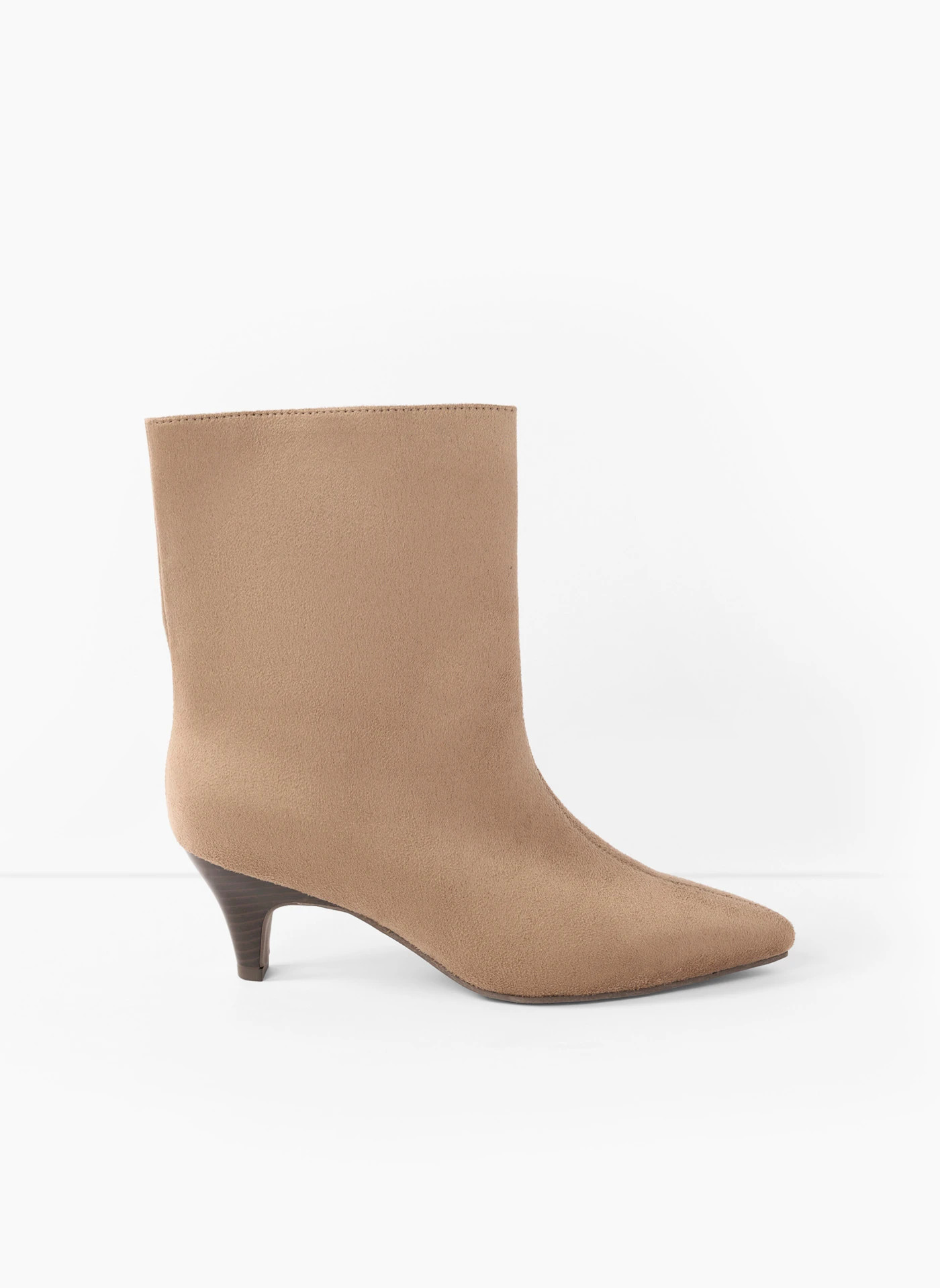 Enkellaarsjes met smalle hak taupe | Bonprix NL (Influencer)