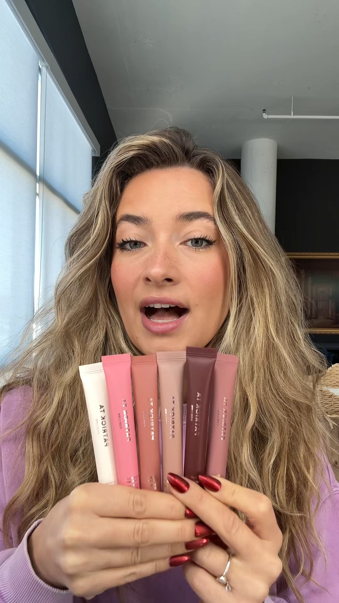 Trying every shade of the new Patrick ta lip balms so you don’t have to! 
