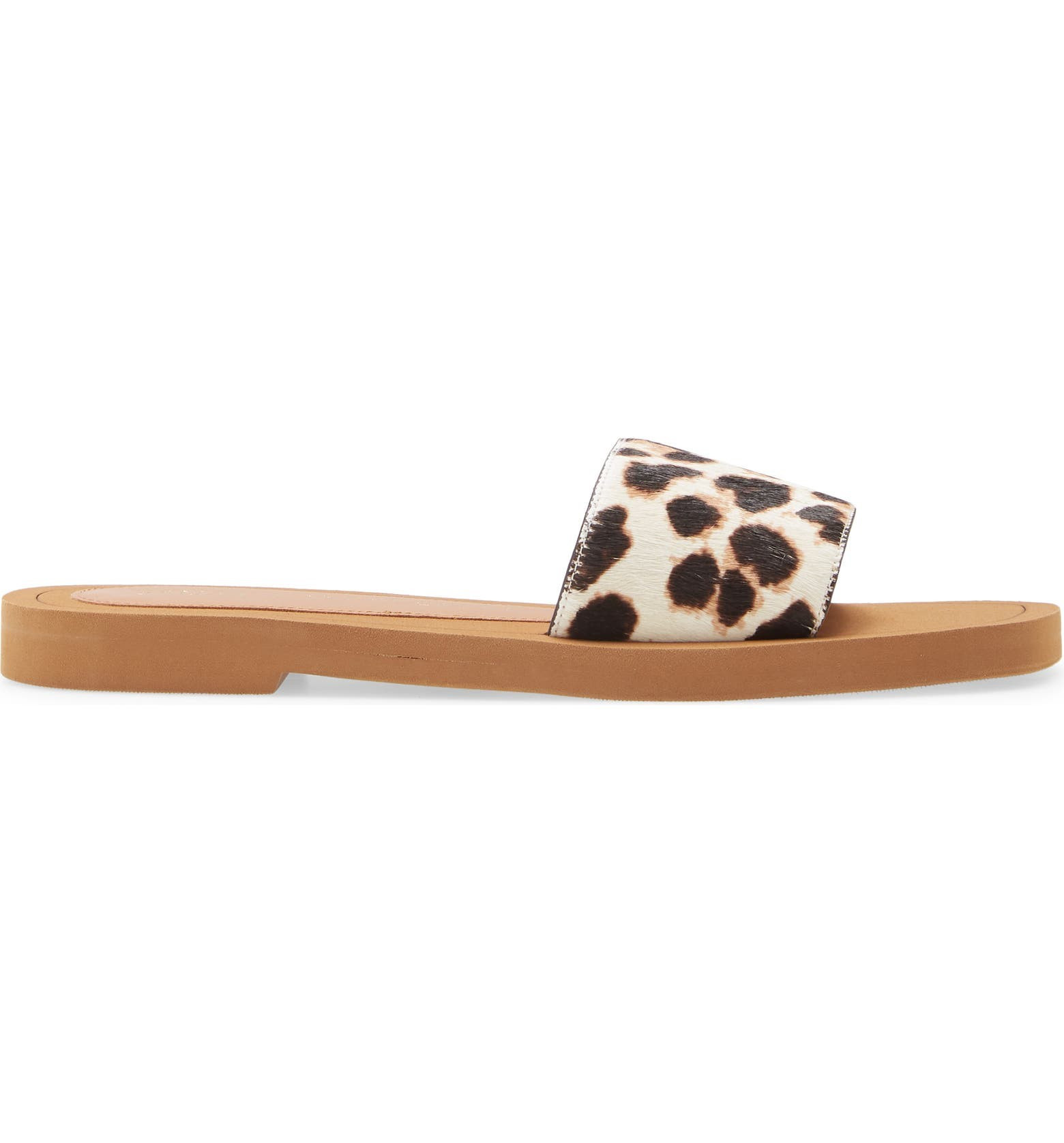 Delilah Genuine Calf Hair Slide Sandal | Nordstrom