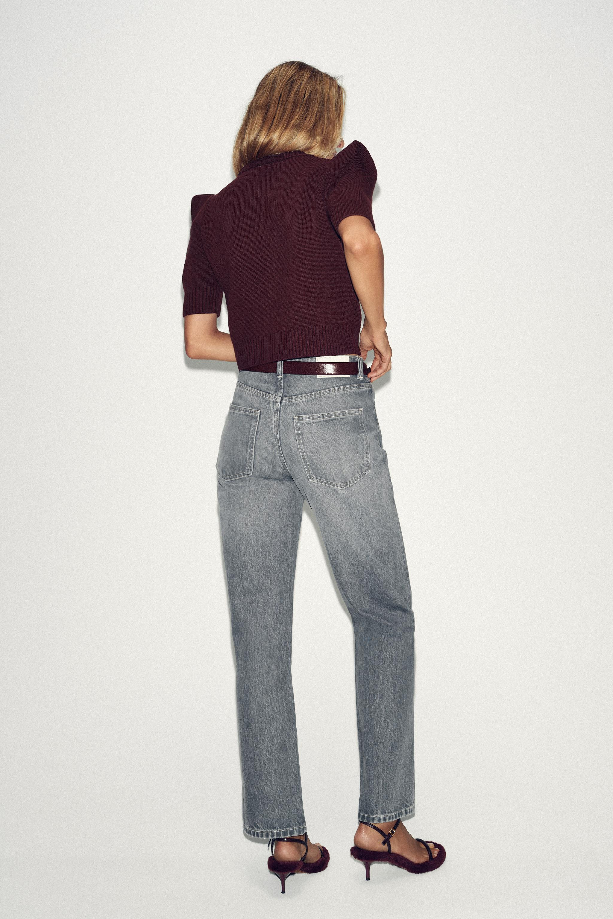 SHORT SLEEVE KNIT TOP | Zara UK