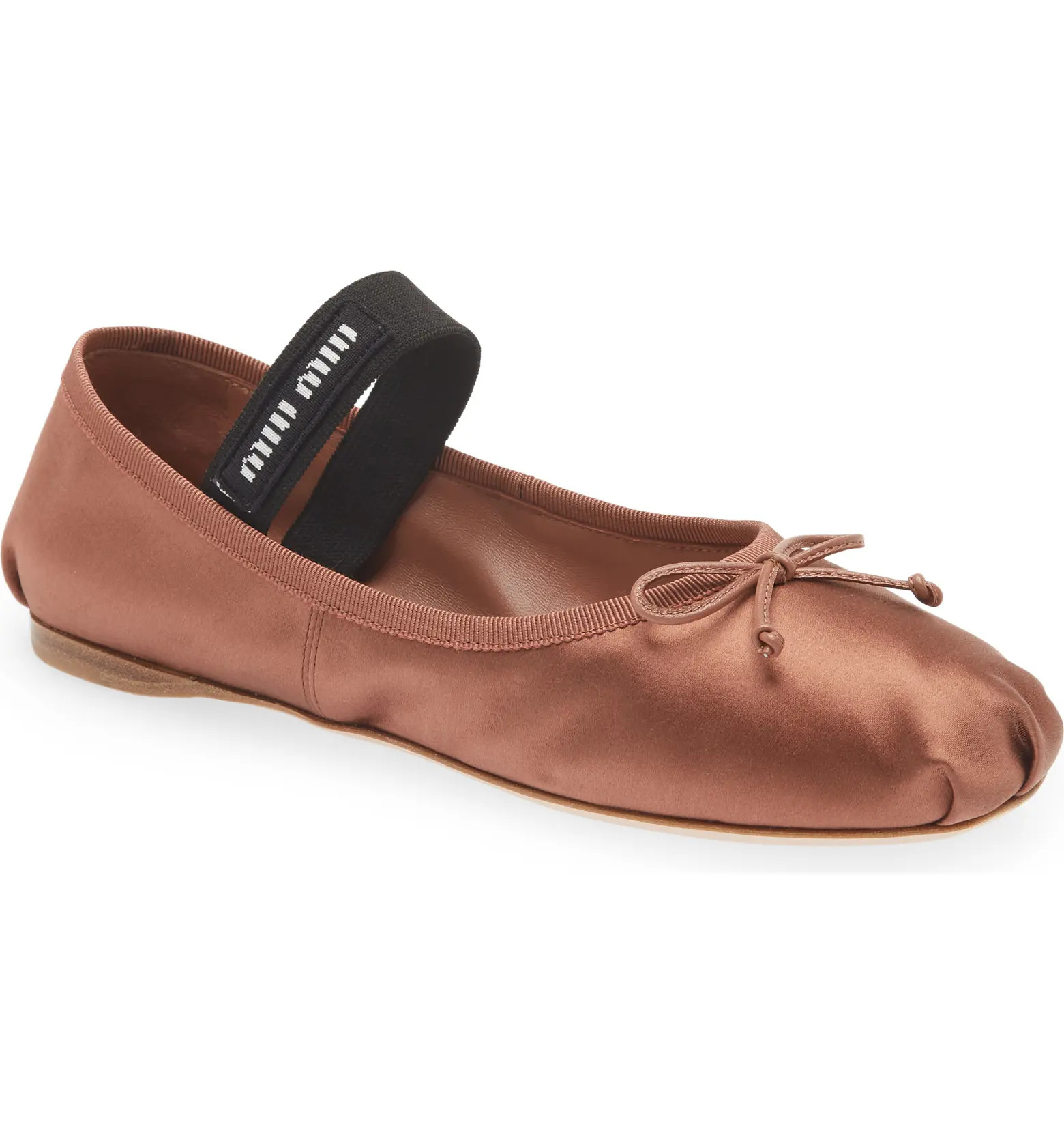 Miu Miu Logo Band Ballet Flat | Nordstrom | Nordstrom