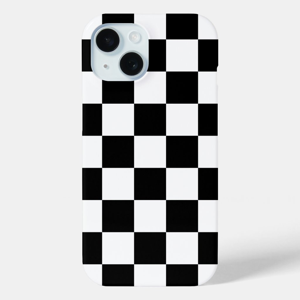 Black and White Retro Check | Zazzle