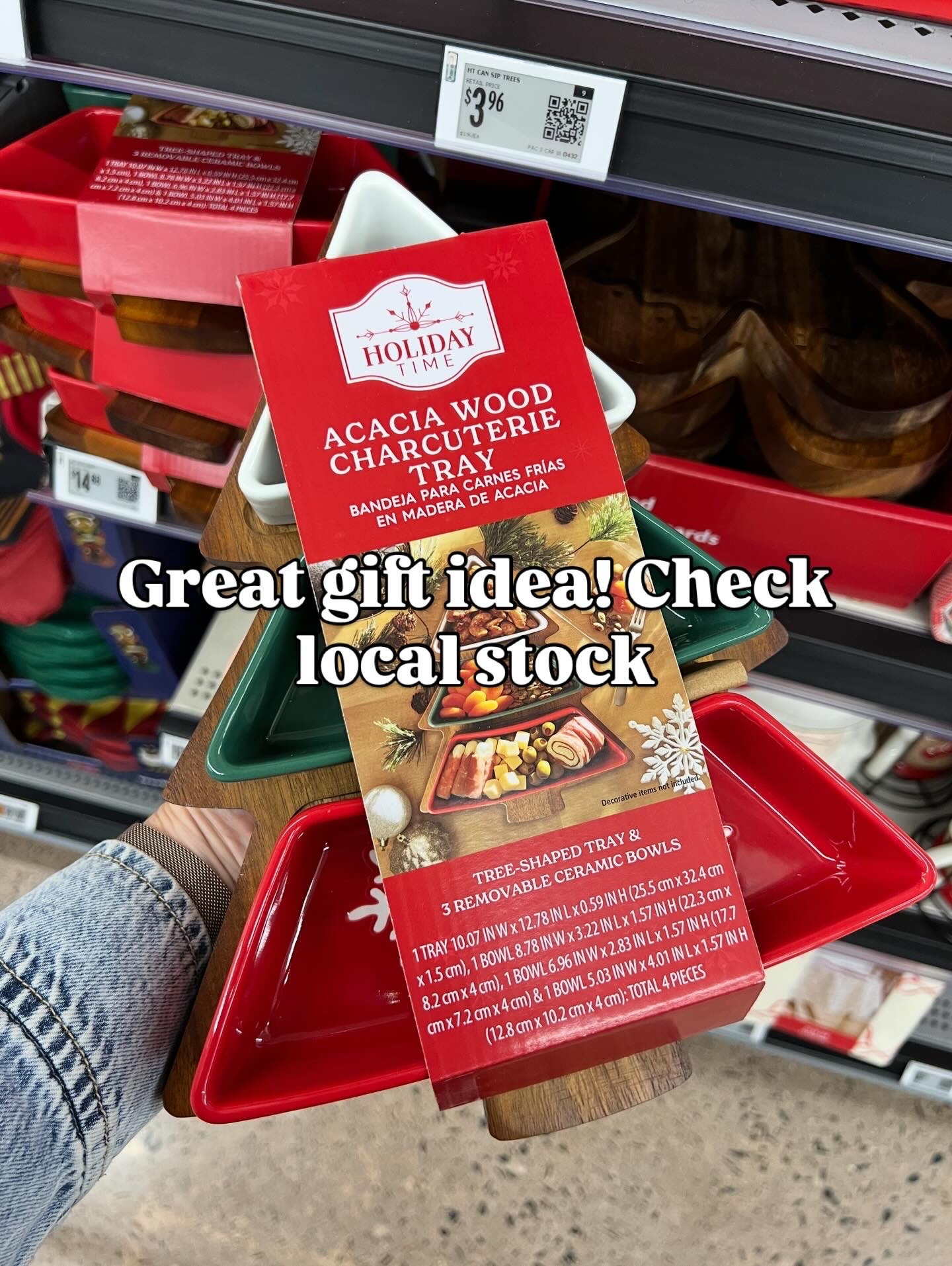 Restocked! Under $10 for this Christmas tree charcuterie serving tray platter dish, great gift idea! #walmartfinds home entertaining 

#LTKHoliday #LTKGiftGuide #LTKFindsUnder50