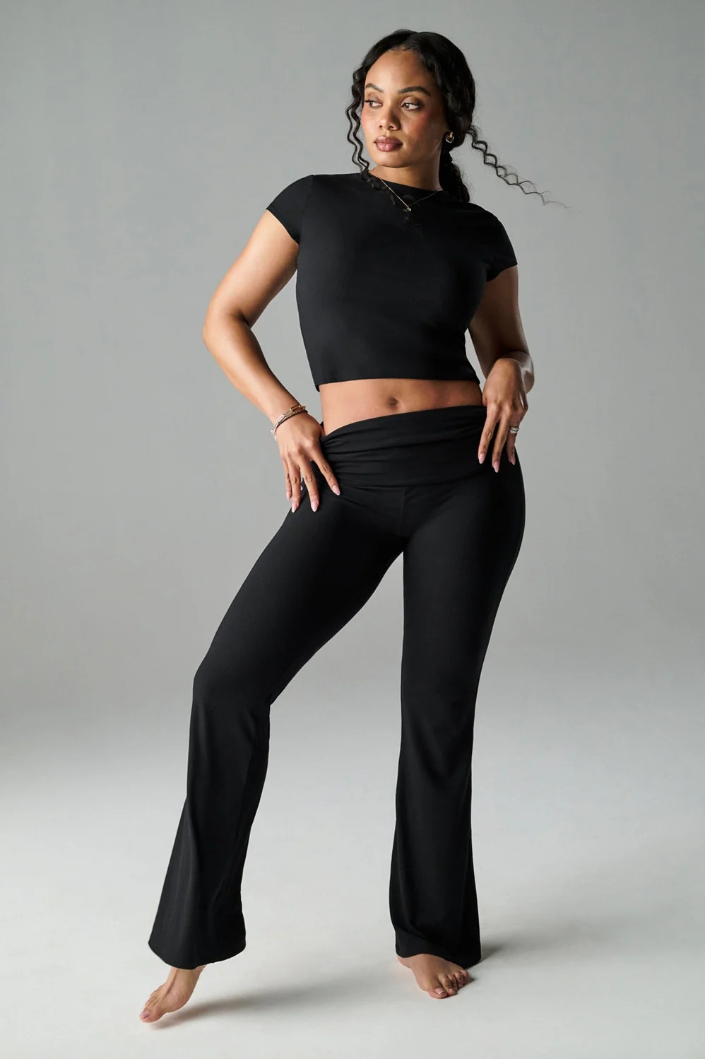 Soft Rib Foldover Pant | Fabletics
