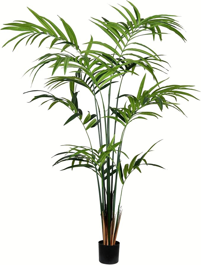 Vickerman Everyday Artificial Kentia Palm Tree 8 Foot Tall - Realistic Indoor Greenery Decor - Fa... | Amazon (US)