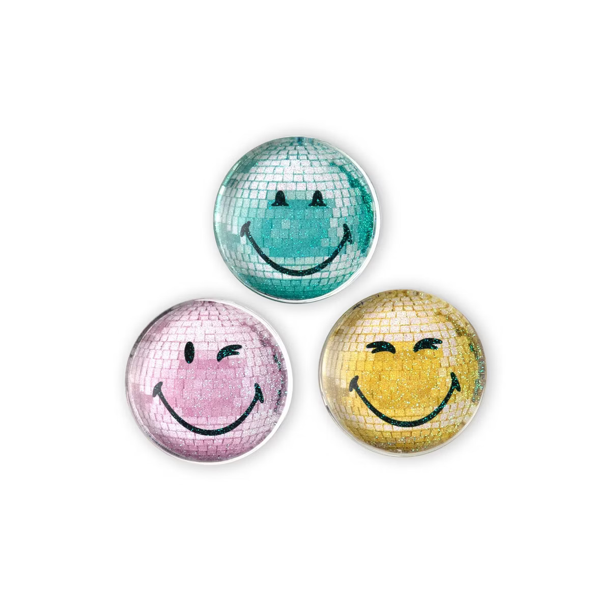 Yoobi 3pk SmileyWorld Disco Balls Magnets | Target