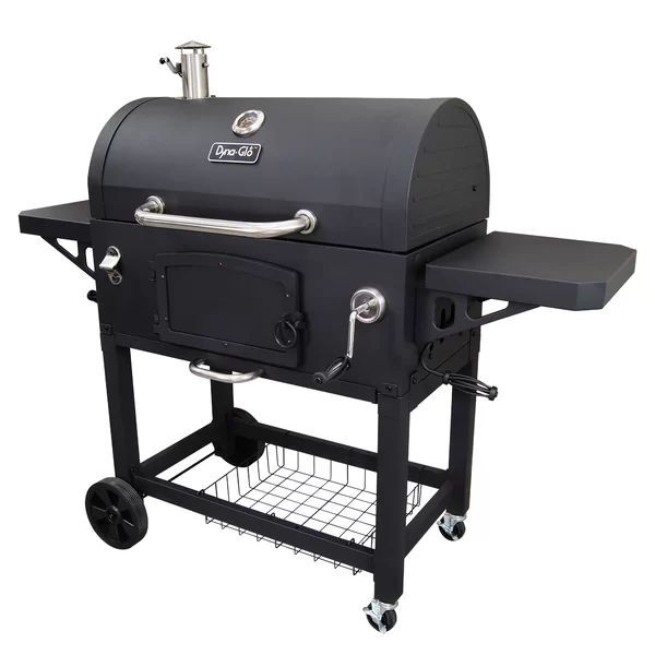 Dyna-Glo 60" Barrel Charcoal Grill with Side Shelves | Wayfair North America
