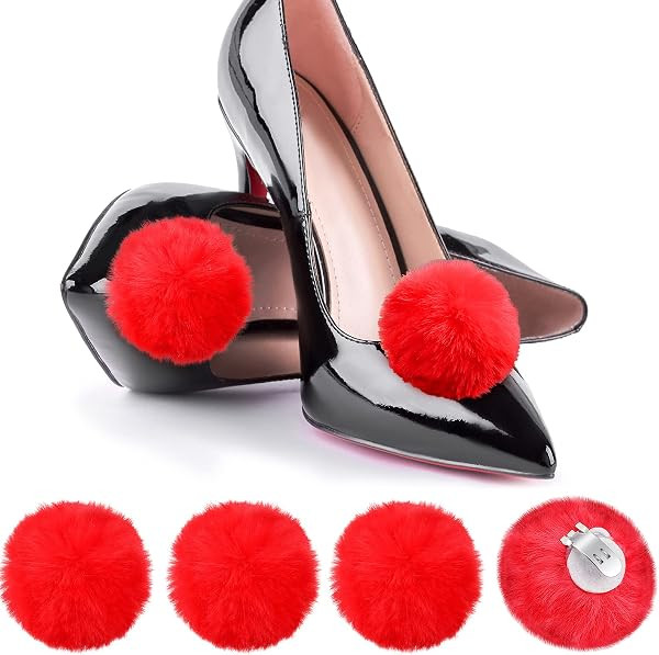 WILLBOND 4 Pcs Fluffy Pompom Balls with Metal Clip for DIY Decoration | Amazon (US)