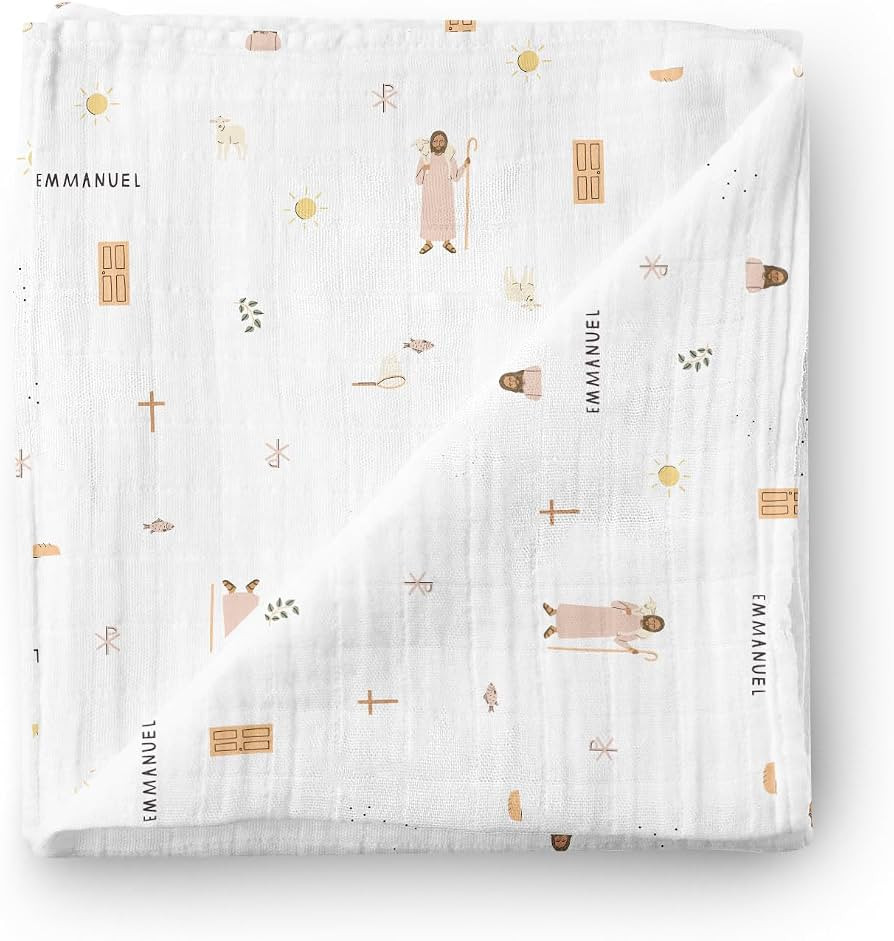 Manta de recepci\u00f3n para beb\u00e9 cristiana cat\u00f3lica (Jes\u00fas) | Amazon (US)
