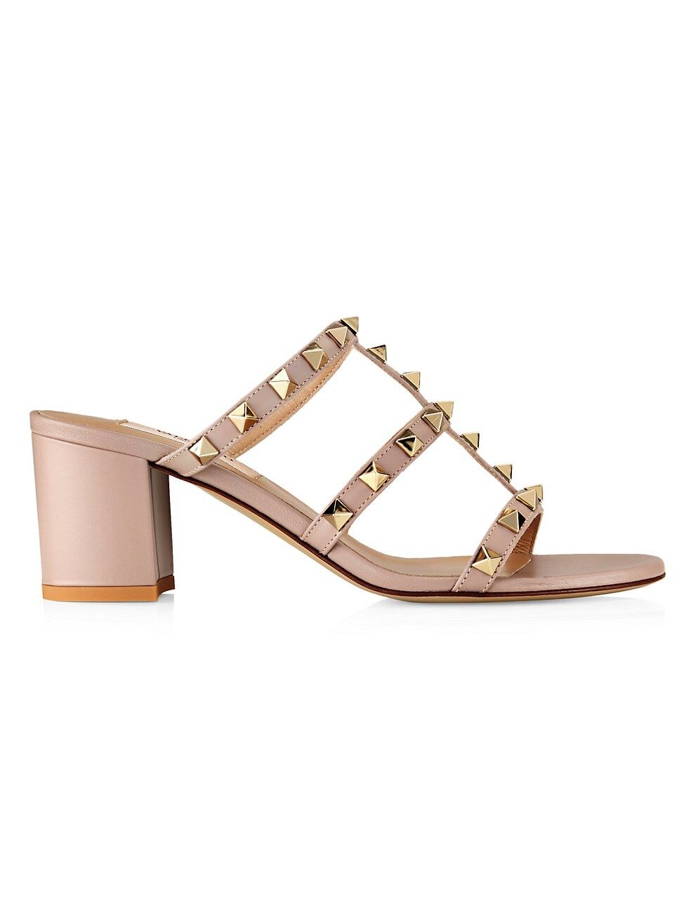 Rockstud Leather Strappy Mule Sandals | Saks Fifth Avenue