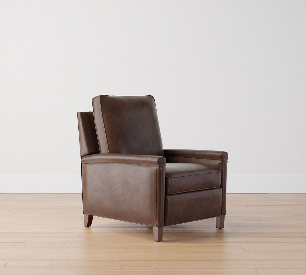 Tyler Square Arm Leather Manual & Power Recliner | Pottery Barn (US)