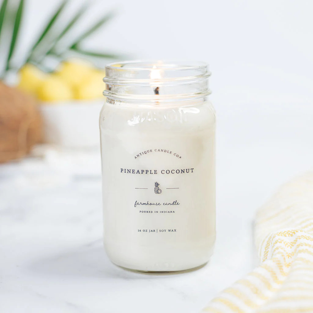 Pineapple Coconut 16 oz candle | Antique Candle Co.