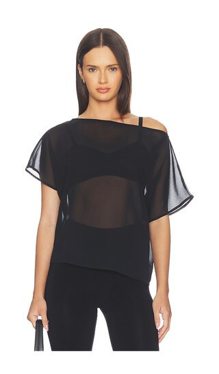 SNDYS Karmi Sheer Top in Black. - size L | Revolve Clothing (Global)