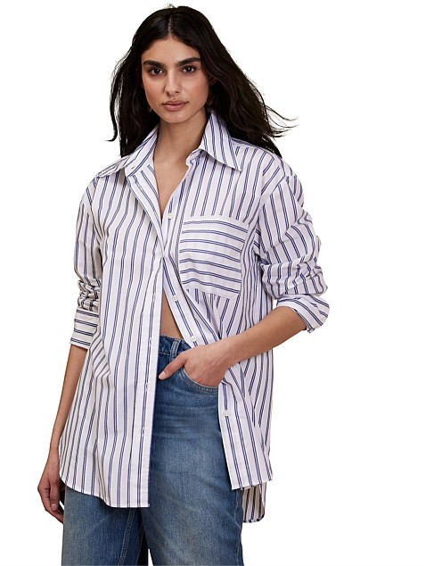 Banana Republic Long Sleeve Poplin Oversized Shirt | David Jones | David Jones (Australia & New Zealand)