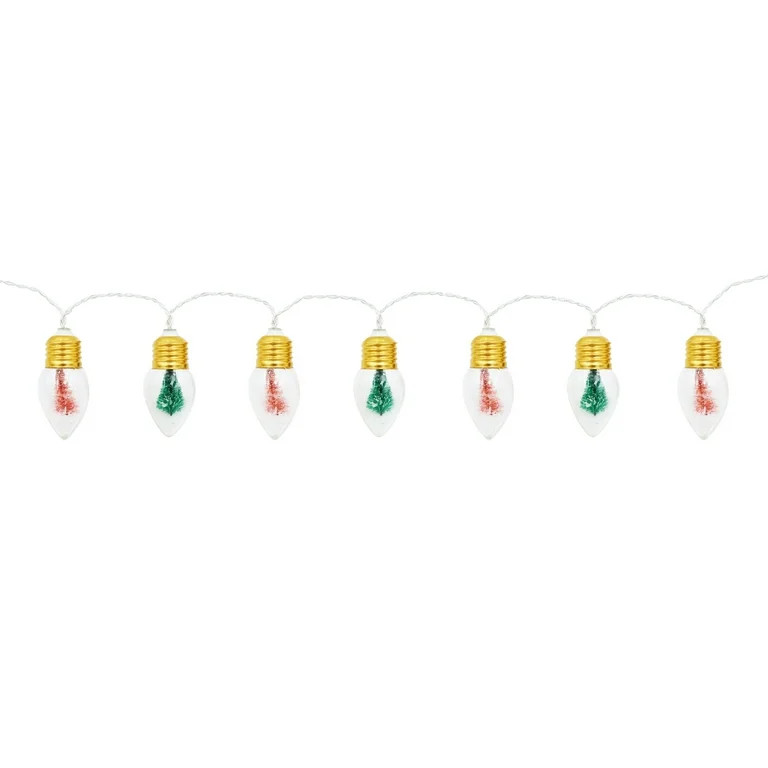 Packed Party "O Christmas Tree" 10-Count Bottle Brush Tree C9 Lights - Walmart.com | Walmart (US)