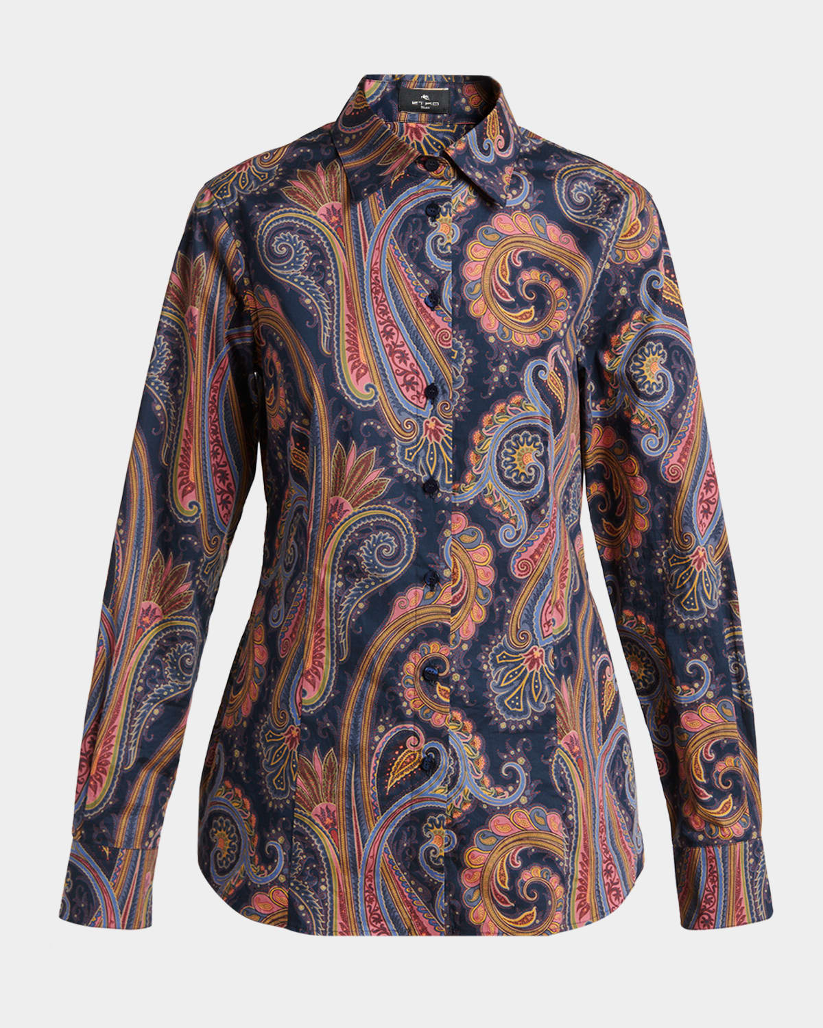 Paisley-Print Cotton Button-Down Shirt | Neiman Marcus