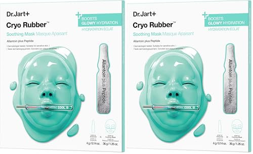 Dr.Jart+ Cryo Rubber Soothing and Cooling Korean Face Mask with Allantoin and Peptides | Korean Skin Care (Pack of 2) | Amazon (US)