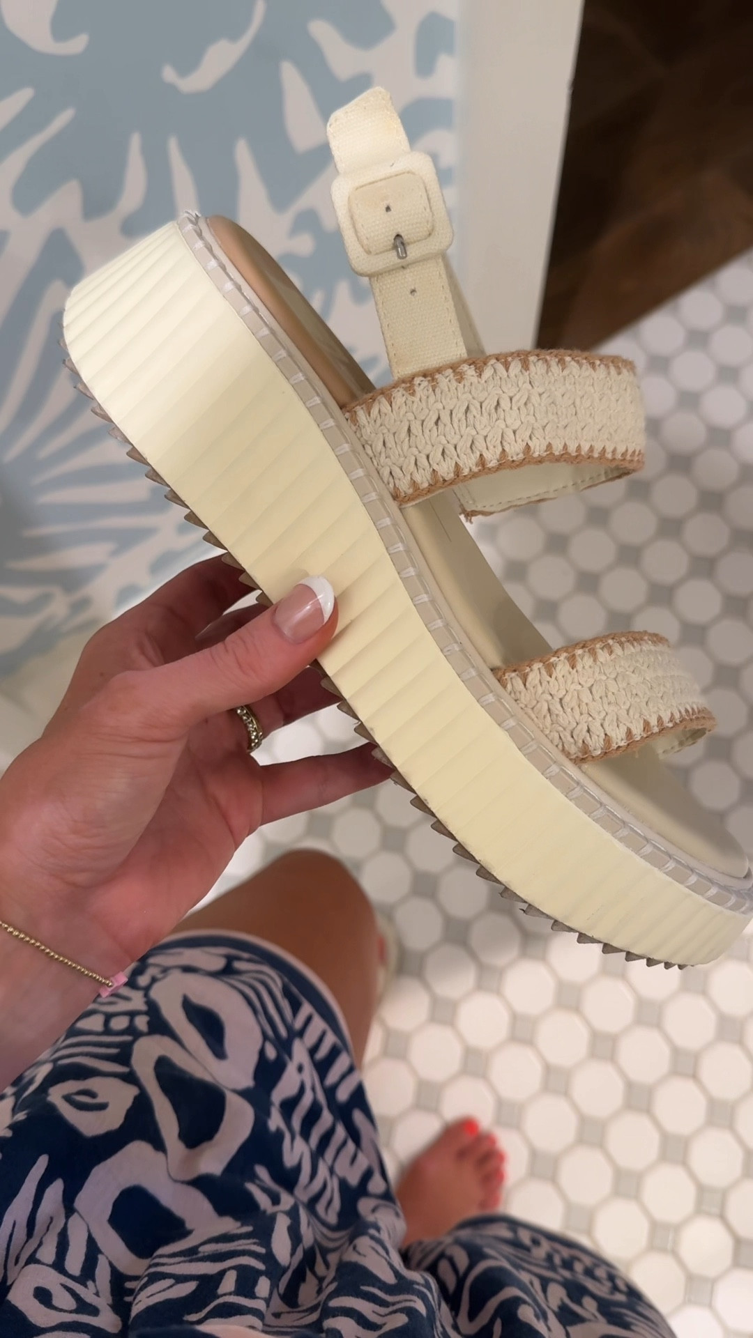 The comfiest platform sandals - I found these on the clearance rack and lived in these on vacation! 