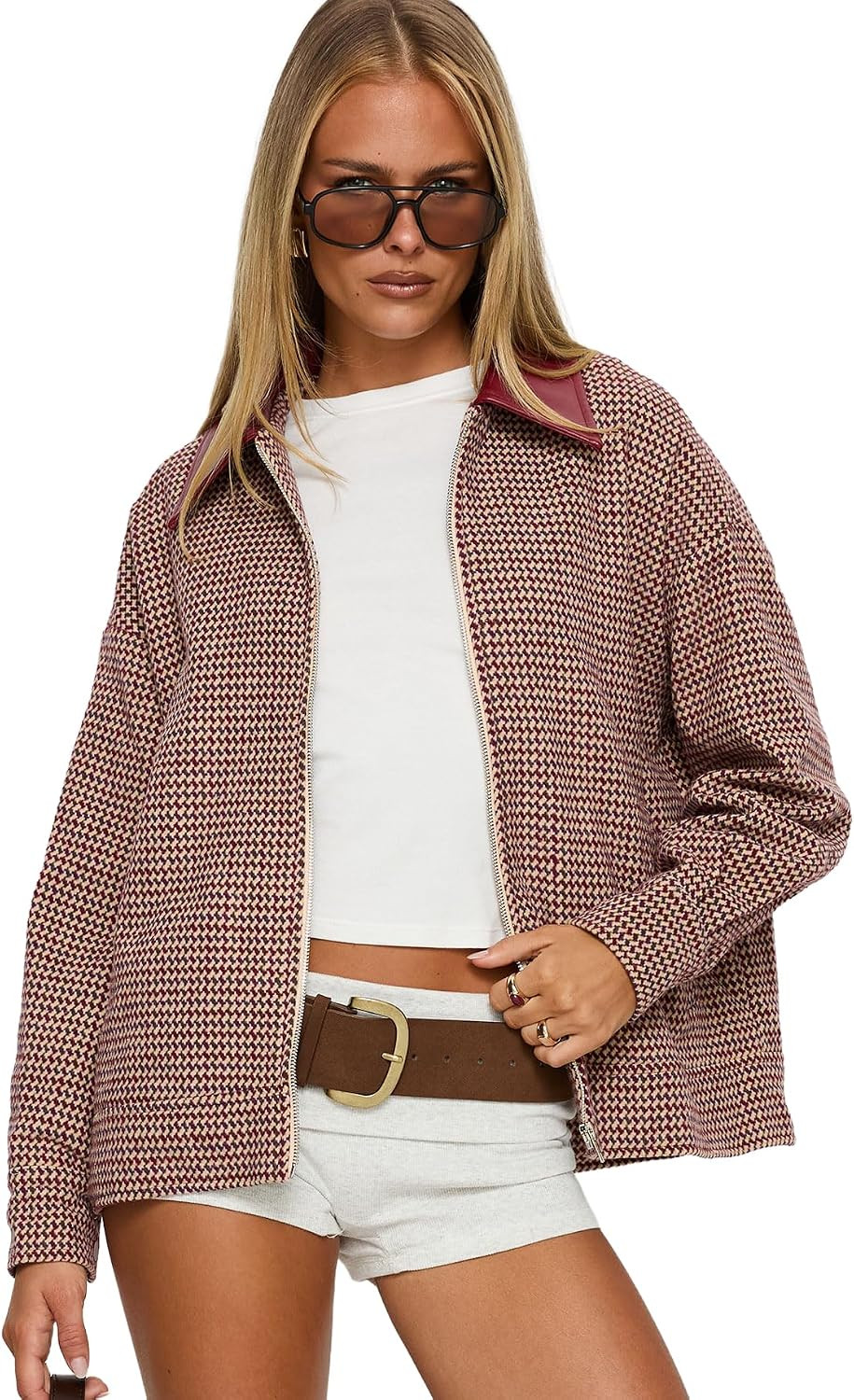 Princess Polly Women's End of the Day Collared Jacket | Amazon (US)