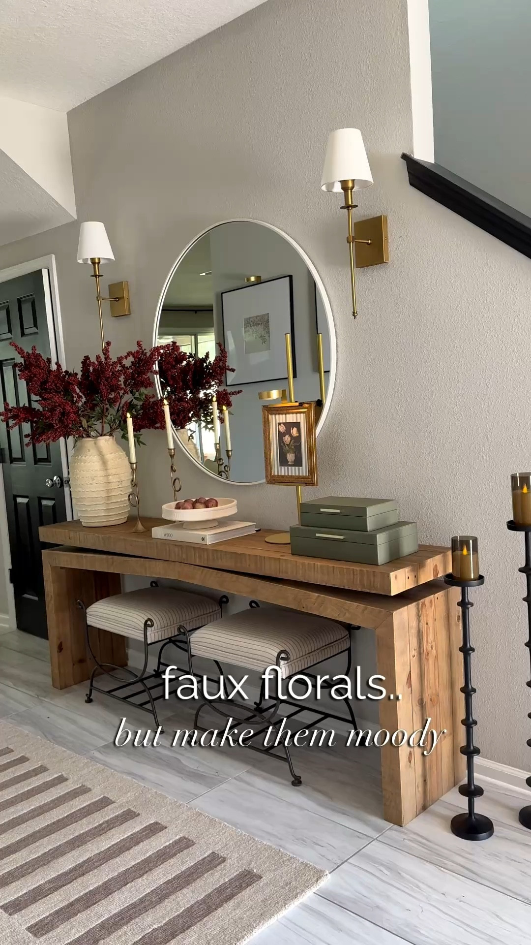 Faux berry stems.. so full and beautiful! These are a bit of a splurge but they’re sooo worth it! Use code CREATOR for 10% off orders over $75 

Faux florals, entryway styling, console table styling, moody decor, Afloral stems 

#LTKSaleAlert #LTKHome #LTKSeasonal