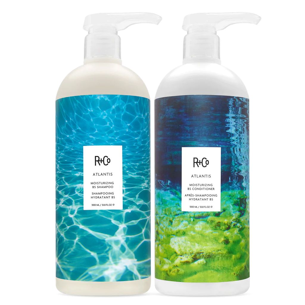 ATLANTIS Moisturizing B5 Shampoo + Conditioner Liter Set | R+Co