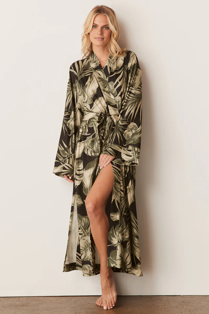 KAIA KIMONO ROBE | MIDNIGHT PALMS | MASONgrey