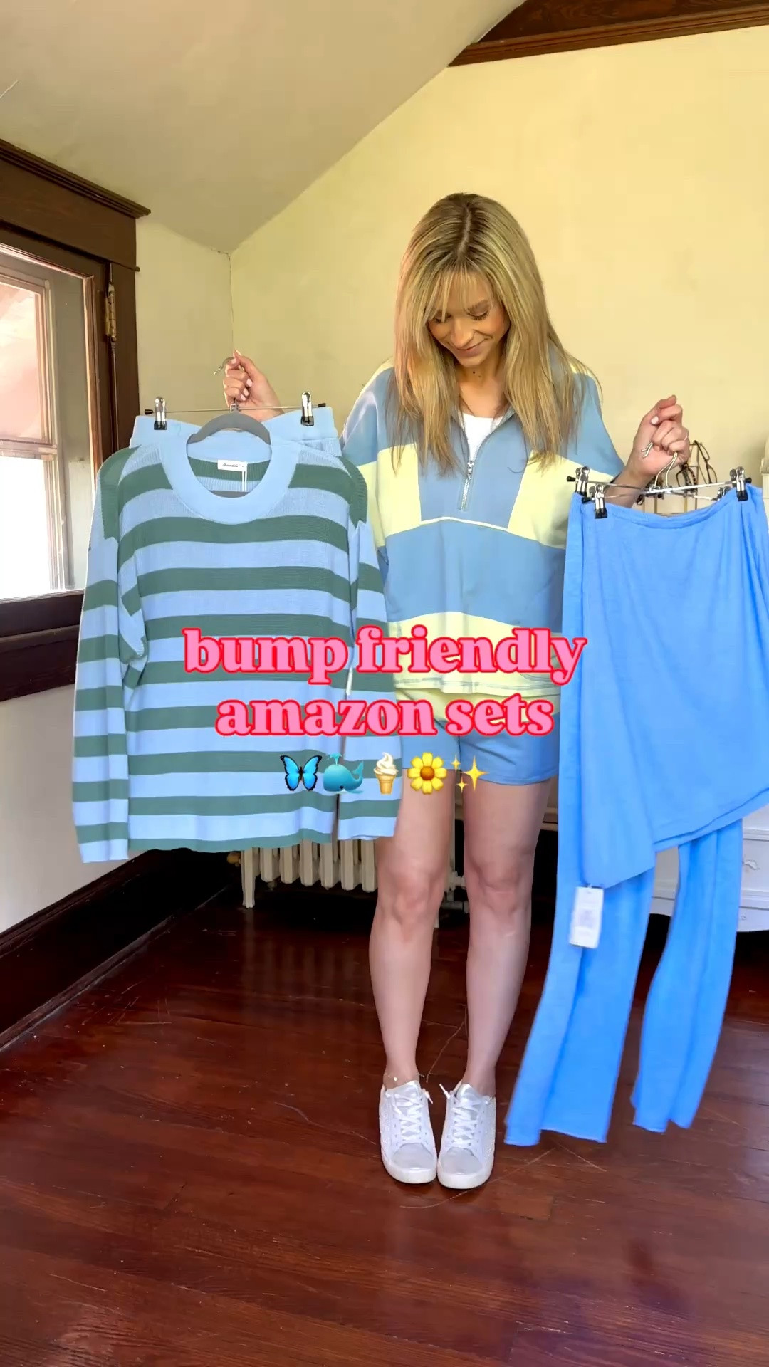 Bump friendly Amazon sets 🩵 Wearing a medium in everything! The last is my absolute favorite!

#LTKBump