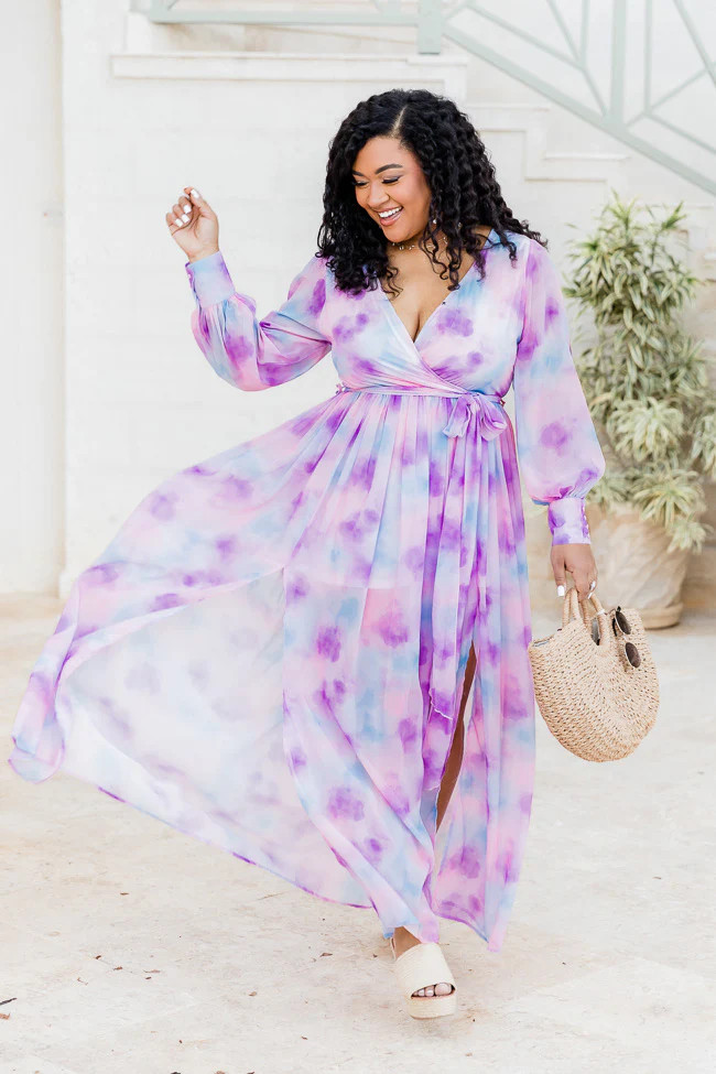 My Dearest Darling Watercolor Maxi Dress | Pink Lily