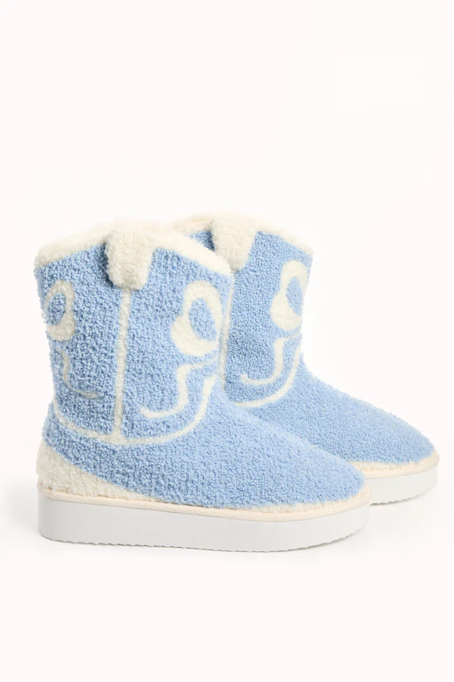 Tyla White Bow Shearling Boot Slippers FINAL SALE | Pink Lily