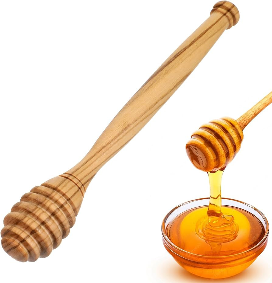 Honey Dipper Olive Wood Honey Stick Handcrafted Honey Spoon Wooden Honey Mixing Stirrer Durable W... | Amazon (US)