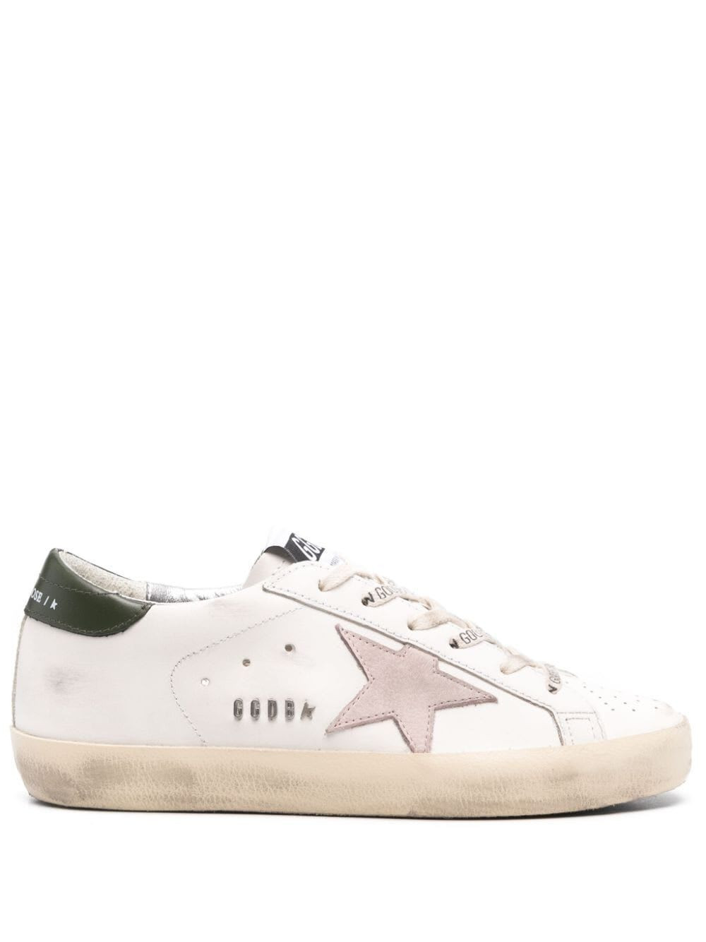 Golden Goose Super Star Leather Upper Star And Heel Metal Lettering | Italist.com US