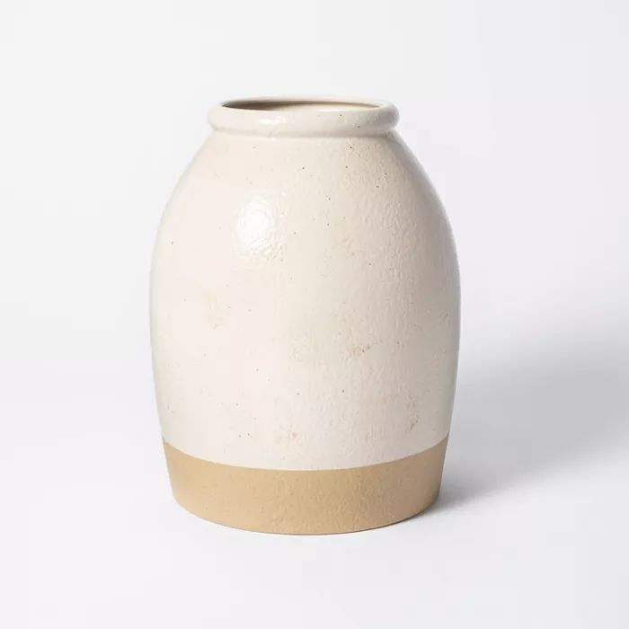 11" x 8" Crock Stoneware Vase Beige - Threshold™ designed with Studio McGee | Target