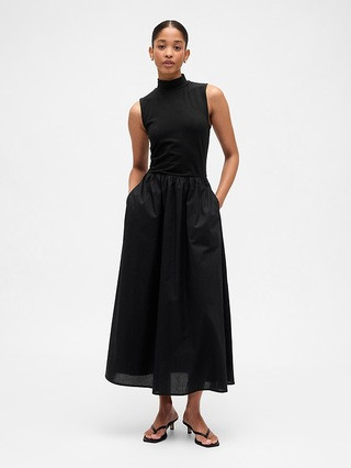 Sleeveless Mockneck Midi Dress | Gap Factory