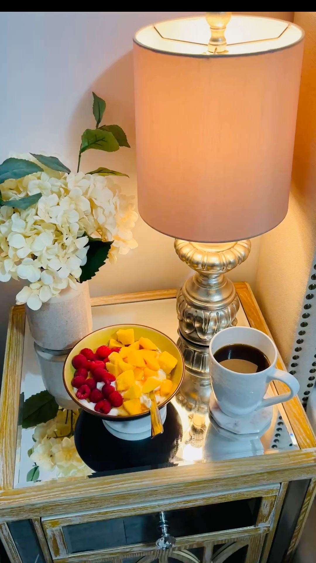 Elegant breakfast ✨ Greek yogurt topped with mangoes and berries, paired with black coffee. Packed with protein, fiber, probiotics, and natural electrolytes — simple, delicious, and nourishing.

#LTKHome