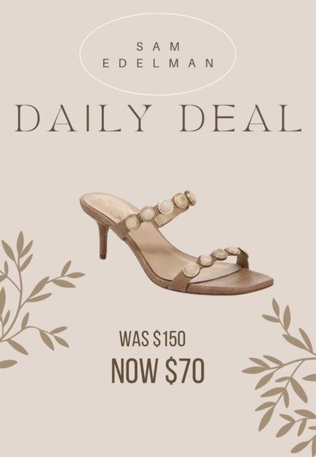 Daily deal sale discount 50% off save money sales Sam Edelman shoes sandals heals summer spring