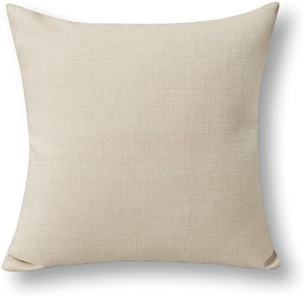 Jeanerlor Faux Lined Linen Decorative Throw Pillow Case 24x24 inch Cushion Sham for Teens/Adults ... | Amazon (US)