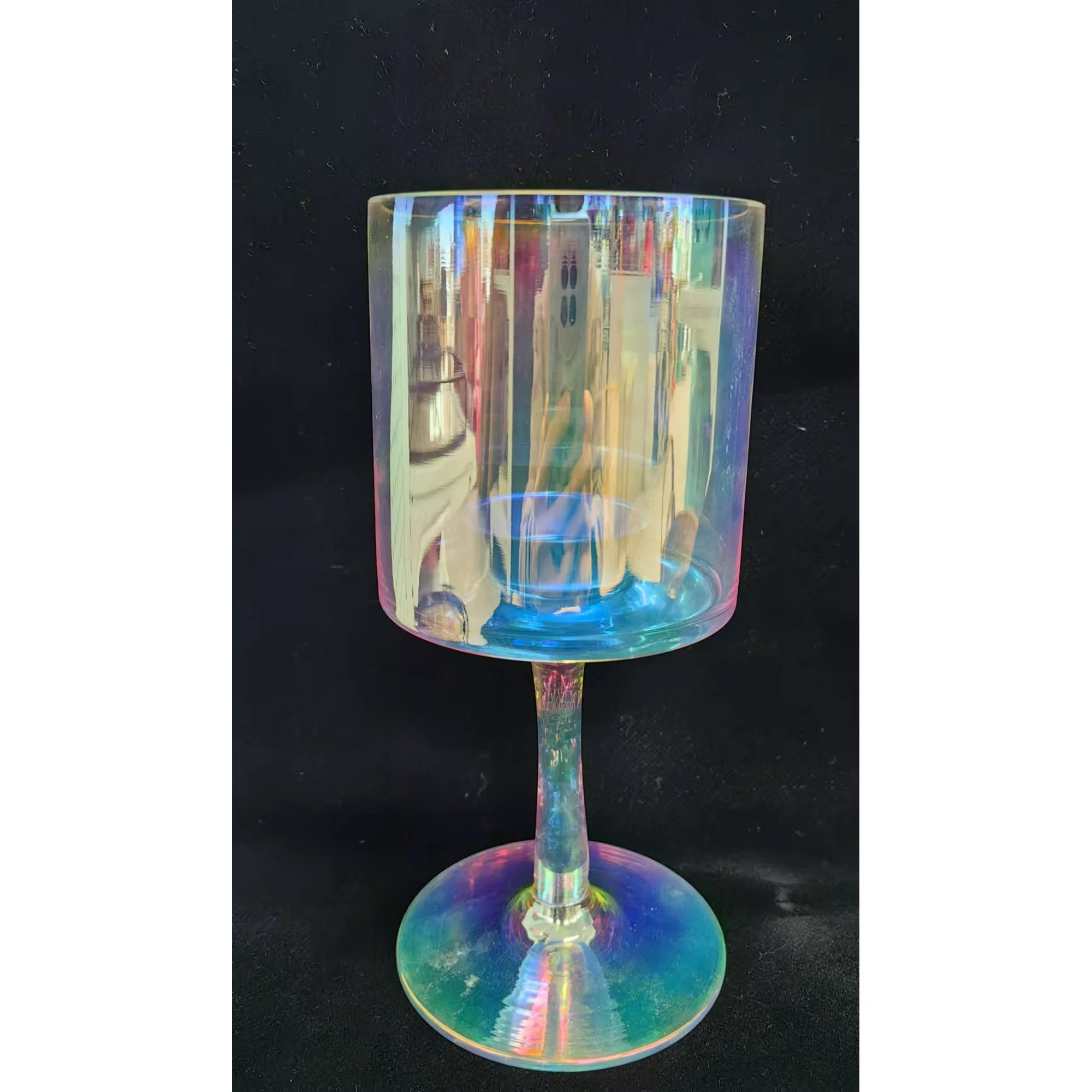 Glass Goblet Christmas Tabletop Decoration, Iridescent, 7.75", by Holiday Time | Walmart (US)