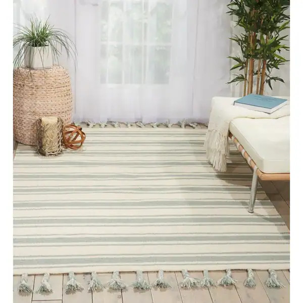 Nourison Solano SLN01 Area Rug - 4' x 6'6" - Ivory/Light Blue | Bed Bath & Beyond