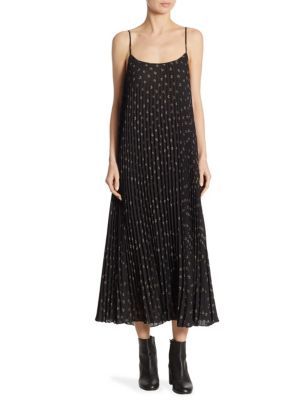 Vince - Tossed Ditsy Pleated Dress | Saks Fifth Avenue OFF 5TH